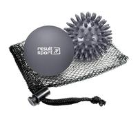 ResultSport Spiky & Lacrosse Ball Massage Ball, Set of 2 with Storage Bag