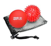 ResultSport Spiky & Lacrosse Ball Massage Ball, Set of 2 with Storage Bag