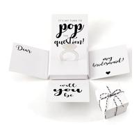 Resurhang 1 Pack Bridesmaid Proposal Pop-up Gift Box with Ring Necklace Holder Foldable Gift Box with Twine Will You Be My Maid of Honor Bridesmaid Proposal Gifts Wedding Bridal Shower Supplies