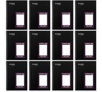 Resurhang 12 Pack Wirebound Business Notebook Legal Ruled Spiral Notebook 6-5/8" x 9-1/2" 80 Sheets Per Pad Professional Journal for Office Journal Planner Work Meeting Men Women(Purple)