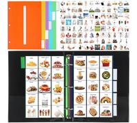 Resurhang 162 PCS Laminated Communication Book with 5 Multicolor Dividers, 1 Sentence Strip for Autism, Vocabulary, Speech, Speech, Articulation, Learning Supplies