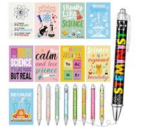 Resurhang 18 Pcs Lab W ifts Set, 9 STEM Notebook Journal & 9 Science Ballpoint Pen Science W ppreciation Gifts Bulk for Laboratory Workers, Scientist, Students, Teacher Classroom Rewards