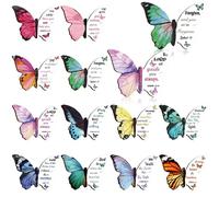 Resurhang 24 Pieces Christian Magnetic Butterfly Bookmarks Bible Verse Gifts Foldable Page Clip with Inspirational Quotes Cute Magnet Religious Page Markers for School Church Reading Office Gifts