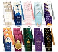 Resurhang 30 Pcs Eid Tassel Bookmarks Multicolor Islamic Bookmarks Quran Bookmark, Eid Gifts Bulk, Ramadan Gifts, Muslim Islamic Gift Party Favors for Quran, Books, and Planners