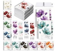 Resurhang 30 Sets Difference Maker Employee Appreciation Gifts Bulk Inspirational A6 Spiral Notebooks Journal with Ballpoint Pens for Teacher CAN Nurse Volunteer Coworker Staff Team (Floral Colors)