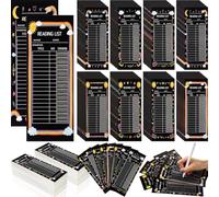 Resurhang 320 Pcs Black Reading List Bookmark Bulk Blank Personal Libraries Cards Reading Log Journal Bookmark Book Lovers Gifts Book Tracker Notecards for Bookish Gift Supplies Library Accessories