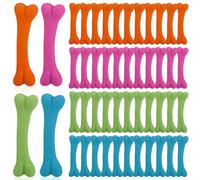Resurhang 48 Pcs Colorful Bones Shaped Erasers Pencil Erasers Easy to Hold Colorful Eraser Back to School Party Favor Office Classroom Supplies