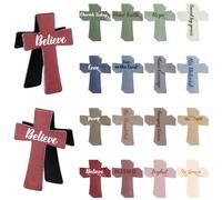 Resurhang 48 Pcs Magnetic Bookmarks Christian Cross Magnetic Page Markers Religious Bible Verses Bookmarks for Women Student Student School Church Bible Study Group (Morandi)