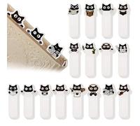 Resurhang 48 Pcs Paper Black Cat Bookmark 16 Styles Assorted Funny Cute Peeking Black Cat Bookmark Bulk Page Book Markers Clip Set Book Lovers Gift for Teachers Classroom School Office Supplies