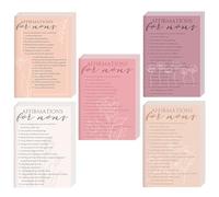 Resurhang 50 Pcs Inspirational Gifts for Mom New Mom Affirmations Small Notebook Postpartum Motivational Journal Daily Affirmation Encourage Notebook for First Time Mothers Day Women (Boho Flower)