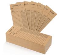 Resurhang 500 Pcs Reading List Bookmarks 3 x 8 Inch Book Tracker Reading Log Bulk Bookmarks for Book Lovers Students Teachers Personal Libraries Cards for Graduation Gifts Literary Supplies
