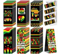 Resurhang 72 Pcs Black History Month Magnetic Bookmarks Magnet Juneteenth Clips Reading Accessories BHM Decorations for Celebrate African American Festival (Black History Month)
