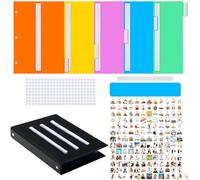 Resurhang Communication Book Bulk 162 Laminate Icon Plastic Picture Cards with 5 Multicolor Dividers 1 Sentence Strip Sturdy for Autism Vocabulary Language Speech Articulation Learning Supplies