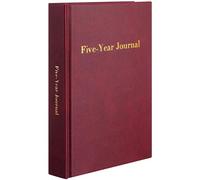 Resurhang Hard Cover 5 Year Journal 6 x 8.5 Inch 5 Year Memory Notebook Daily Journal, Yearly Undated Diary Life Planner Log Book Gifts for Men and Women (Wine Red)