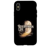 Resurrection Life Romans 6:4 Empty Tomb Cross New Life Faith Case for iPhone X/XS