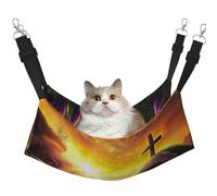 Resurrection Morning Dramatic Cross And Divine Light Printed Pet Hammock - Sleeping Hammock For Cats, Rabbits, Ferrets, Puppies, Small Animals