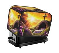 Resurrection Morning Dramatic Cross And Divine Light Toaster Cover 2 Slice Kitchen Small Appliance Covers With Pockets Dust And Fingerprint Protectio