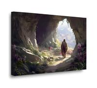 Resurrection of jesus Easter Painting Jesus Christ Leaving The Tomb Jesus Alive Christian Wall Art Ressurection Religious Gifts LDS Home Decor - Indoor Home Decor Church Wall Decorations Framed