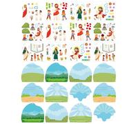 Resurrection Scene Easter Stickers - 36PCS Christian Craft Kit, Jesus Story Activity Set | Hands- Bible Learning, Religious Easter Home & School Decor, Interactive Faith-Based Holiday Craft Set