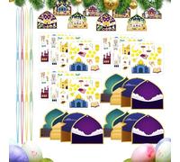 Resurrection Sticker, Easter Stickers for | 12 x Religious Game Stickers with | Create an Easter Jesus Scene Ornament, Mix and Match Stickers for a