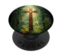 Resurrection Sunday Cross of Jesus Christ Christian Faith PopSockets Adhesive PopGrip