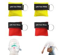 Resuscitation Mask Keychain for First Aid - CPR Face Protection for Adults and Children - Emergency Mask for Breathing and AED Training - Compact and Convenient for Emergencies