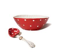 RESVUGA Mushroom 5.8'' Salad Bowls - Safety Matt Ceramics Soup Bowls, Pair with Cute Mushroom Spoon- Use for Noodles, Rice, Pasta & More.