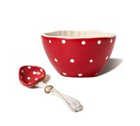 RESVUGA Mushroom Small Soup Bowls - Safety Matt Ceramics 4.3'' Rice Bowls, Pair with Cute Mushroom Spoon- Use for Noodles, Salad, Pasta & More.