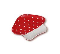 RESVUGA Mushroom Snack Plate, 8 in Polka Dot Safety Ceramic Dessert Appetizer Plates, Cute Sushi Dinner Plates, Pasta & More.