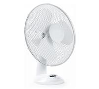 ReTaaj 16-inch Oscillating Fan Desktop Desk Table Portable Electric Tilting Air Cooler 3 Speed Adjustable Angle Office Home Fan White