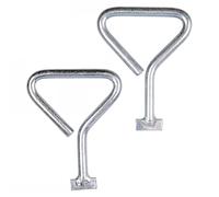 ReTaaj 2pcs Steel Manhole Cover Lifting Keys Heavy Duty Drain Lid Lifting Man Hole Cover T Shape Set