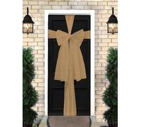ReTaaj 9M Christmas Decoration Front Door Bow Xmas Giant Festive Bow Door Cover House Decoration, Wedding Celebration, Season House Decoration Baby Shower Window Bows & Ribbons for Home Décor (Gold)