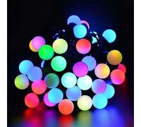 ReTaaj Christmas Berry Lights - Battery Operated 50 100 200 LED Fairy String Lights with Multifunctional Timer 8 Mode Required x4 AA Battery (Not Included) (50 LED Berry Lights Battery Pastel)