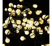 ReTaaj Christmas Berry Lights - Battery Operated 50 100 200 LED Fairy String Lights with Multifunctional Timer 8 Mode Required x4 AA Battery (Not Included) (100 LED Berry Lights Battery Warm White)
