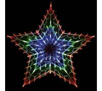 ReTaaj Christmas Decoration 10 LED Metallic Silhouette Lights and 100 Star Window String Hanging Stickers Light up Sign Indoor Outdoor Festive Party Home Decor Xmas Gift