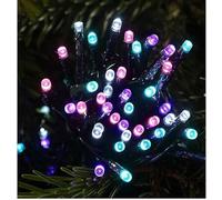 ReTaaj Fairy String Lights Multifunctional Battery Operated LED Christmas Lighting Indoor Outdoor 8 Modes Wire Waterproof Xmas Decoration (100LED - 10M, Pastel)