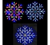 ReTaaj Large Window Hanging Snowflake 50 LED Wall Window Decorations Light Home Christmas Silhouette Xmas Lights Battery Operated (Blue)