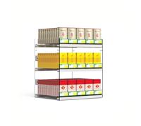 Retail Cigarette Display Rack - Wall/Counter-Mounted Holder with NG-Loaded Actuators Assembled 37.5x28.4x38.5cm Efficient Cigarette Storage Solution