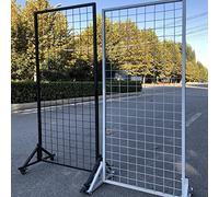 Retail Display Grid Panel Tower with Wheels - Art Exhibition Stand - Divider Grids for Craft Fair and Store Showcase