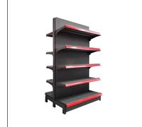 Retail Gondola Shelving Display Rack - Single-Sided market & Convenience Store Shelves Versatile Wall Unit for Grocery Liquor Office & Retais