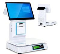Retail POS System with Touchscreen Terminal, Barcode Scanner, and Printer for Supermarket Operations
