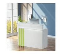 Retail Reception Desk with Dual Layer Storage Lockable Drawer Front Counter for Lobbies & Salons Modern Reception Furniture (L120cm 47.2in)