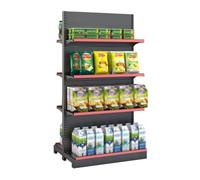 Retail Shelving Wall Display, Space-saving Combination Shelves for Convenience Stores, Grocery, Office, and Liquor Shops