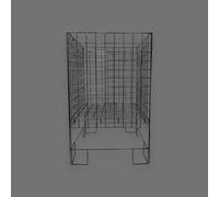 Retail Shop Supermarkets Basket Plastic Shopping Basket With Wheels And Telescopic Handle, Plastic Shopping Baskets, Stacking Baskets (MYSF-SMBaskets-019-BKDumpBin65cm)