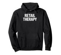 Retail Therapy Sarcastic Text Graphic Shopping Aesthetic Pullover Hoodie