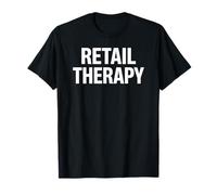 Retail Therapy Sarcastic Text Graphic Shopping Aesthetic T-Shirt