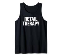 Retail Therapy Sarcastic Text Graphic Shopping Aesthetic Tank Top