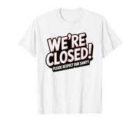Retail Worker Closing Store While Customer Still Leisurely T-Shirt