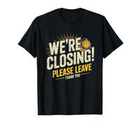 Retail Worker Making Store Closing Announcement Every Single T-Shirt