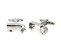 Retail Zone Silver Hgv Lorry Cufflinks & Gift Pouch Rhodium Plated Truck Driver Present